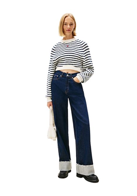 Pullover squadrato con lana e distintivo OFF WHITE Tommy Hilfiger | DW0DW216770FH